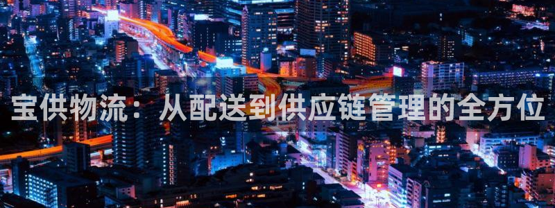 多多28怎么申请代理：宝供物流：从配